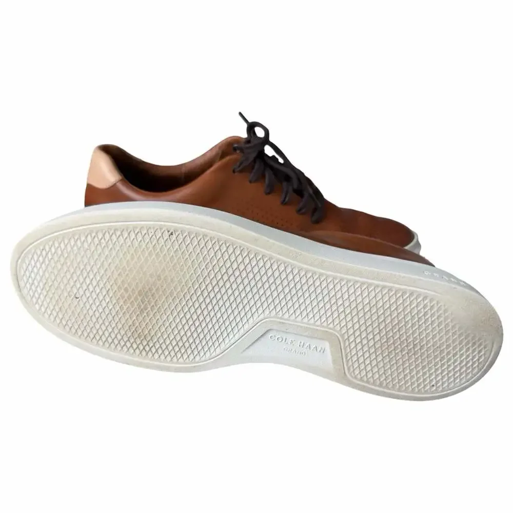 Cole Haan GrandPrø Rally Laser Cut Sneaker British Tan Size 10M